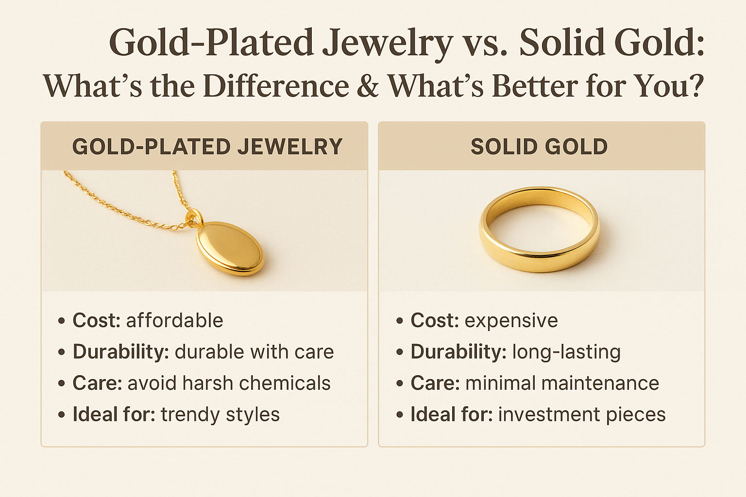 gold-plated vs solid gold